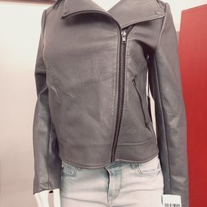 Rue 21 Fox Leather Gray Woman's Jacket, new with tag.